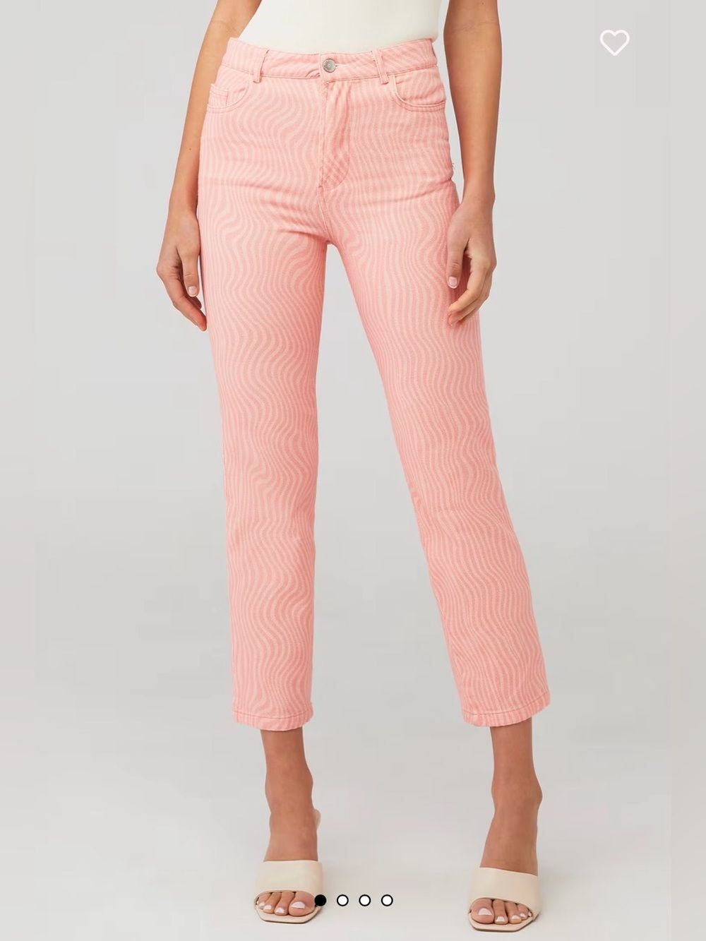 PEPPERMAYO Women's Electric Avenue Denim Jean Cotton Pants in Pink Wave Size 6